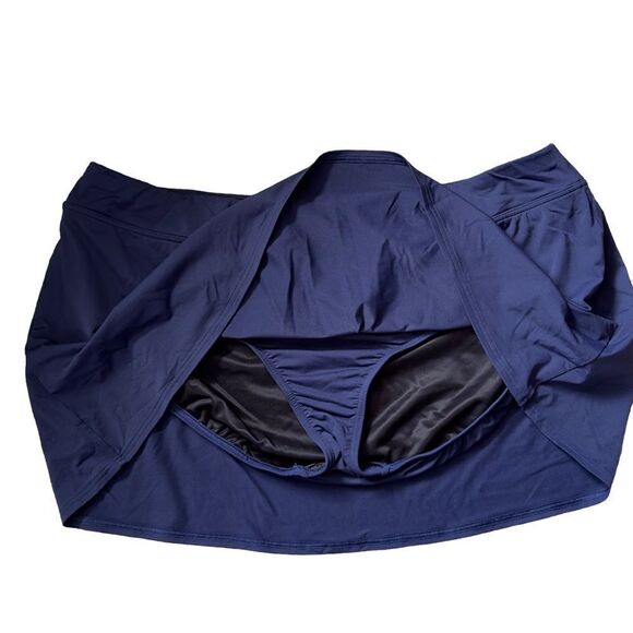 Lands’ End Women's Plus Size Tummy Control Swim Skirt Swim Bottoms Size 24W - Picture 7 of 10